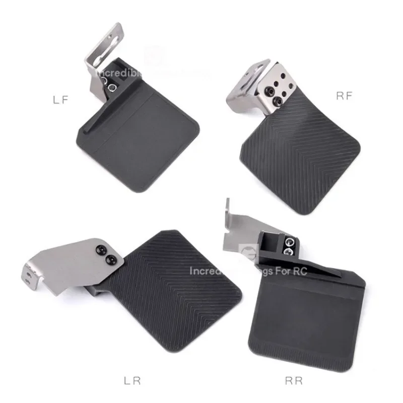 For 1/10 RC Crawler Car Trax TRX-4 G500 TRX6 G63  DIY Part Front Rear Rubber Fender Mudguard With Metal Bracket