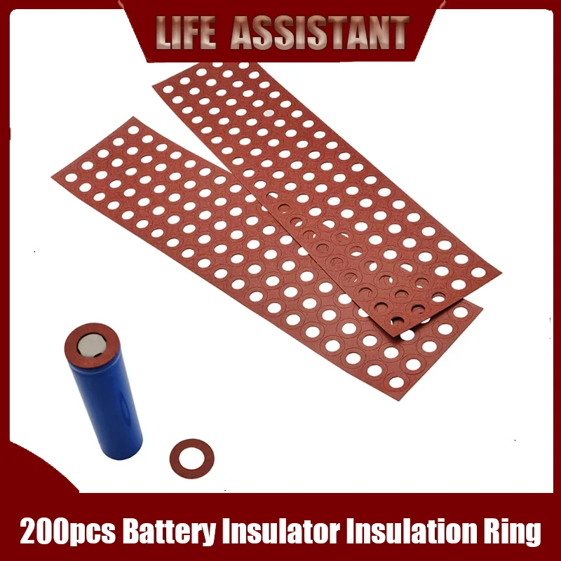 

200pcs Battery Insulator Insulation Ring Adhesive Cardboard Paper For-18650 Battery Insulation Gasket Welding Soldering Tools