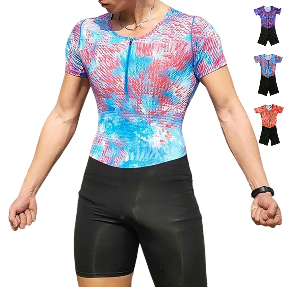 Men Run Sleeveless Tights Man Track & Field Fast Running Speed Running One Piece Suit