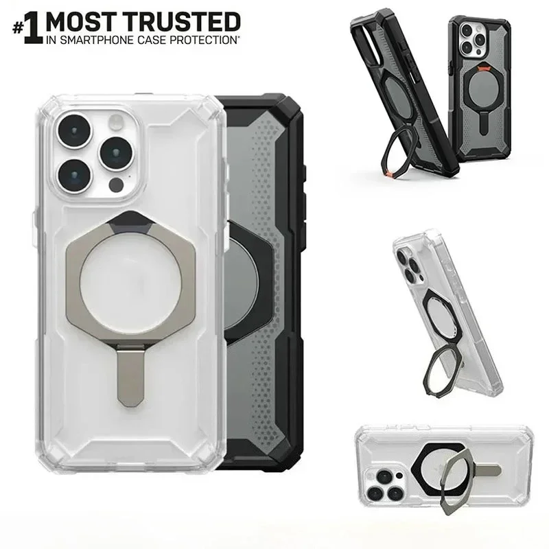 

Противоударный чехол с подставкой для плазмы XTE MagSafe для IPhone 14/15/16 Pro Max, магнитный держатель-подставка, защитный чехол от падения