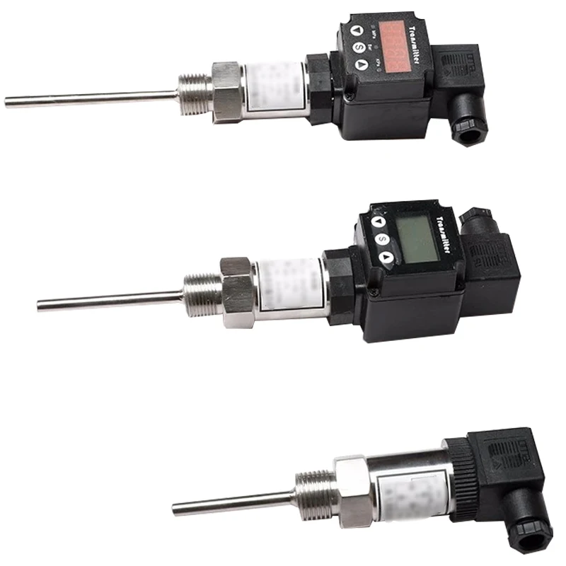 Temperature Transducer M20*1.5 PT100 0-500C Temperature Sensor 4-20mA 0-10V RS485 DC 24V LED Hirschmann Temperature Transmitter