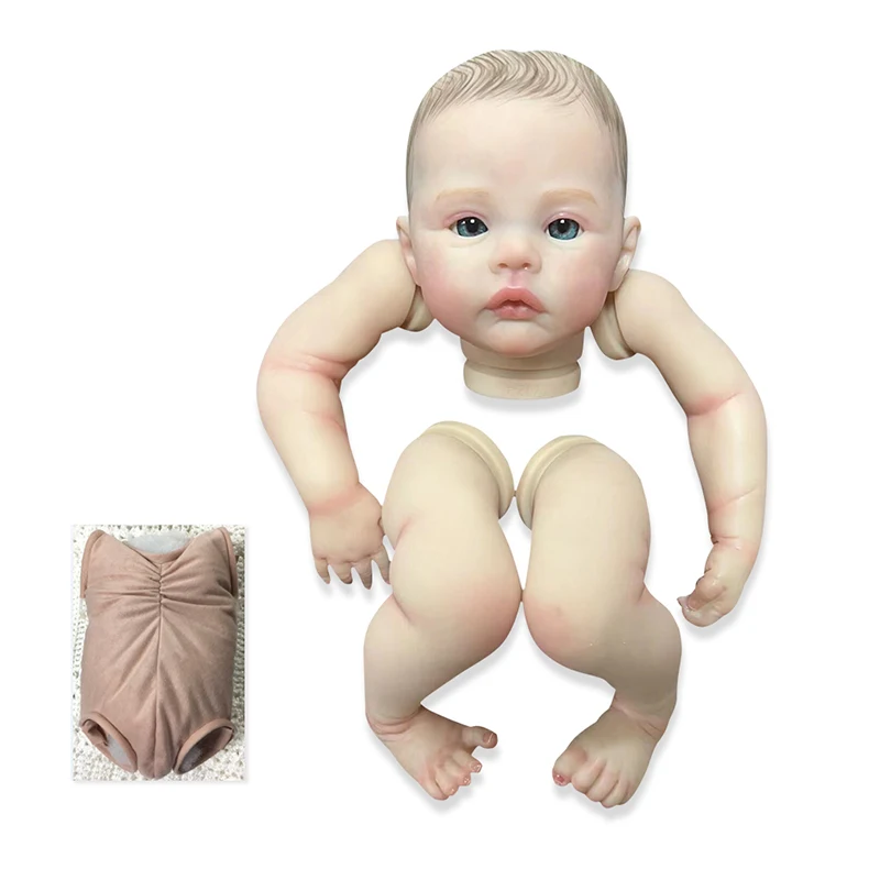 

17inch Reborn Doll Kit Meadow Soft Touch Unassembly DIY Reborn Kit 3D Painted Skin with Visible Veins muñeca kit bebe reborn