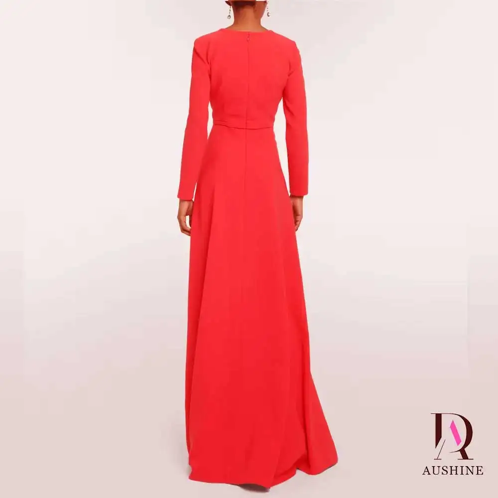 Aushine Dress Luxury Birthday Evening Dress Floor Length Full Sleeves Summer Elegant Wedding Party Gowns For Women Arab 2024Fu