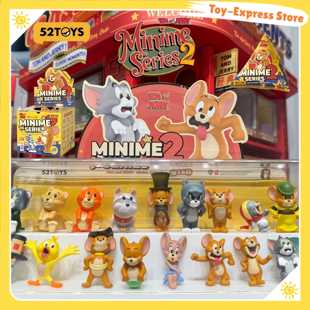 

52TOYS Tom And Jerry Minime Series 2 Blind Box Mini Action Figure Desktop Ornament Animation Collection Toy Kids Birthday Gift
