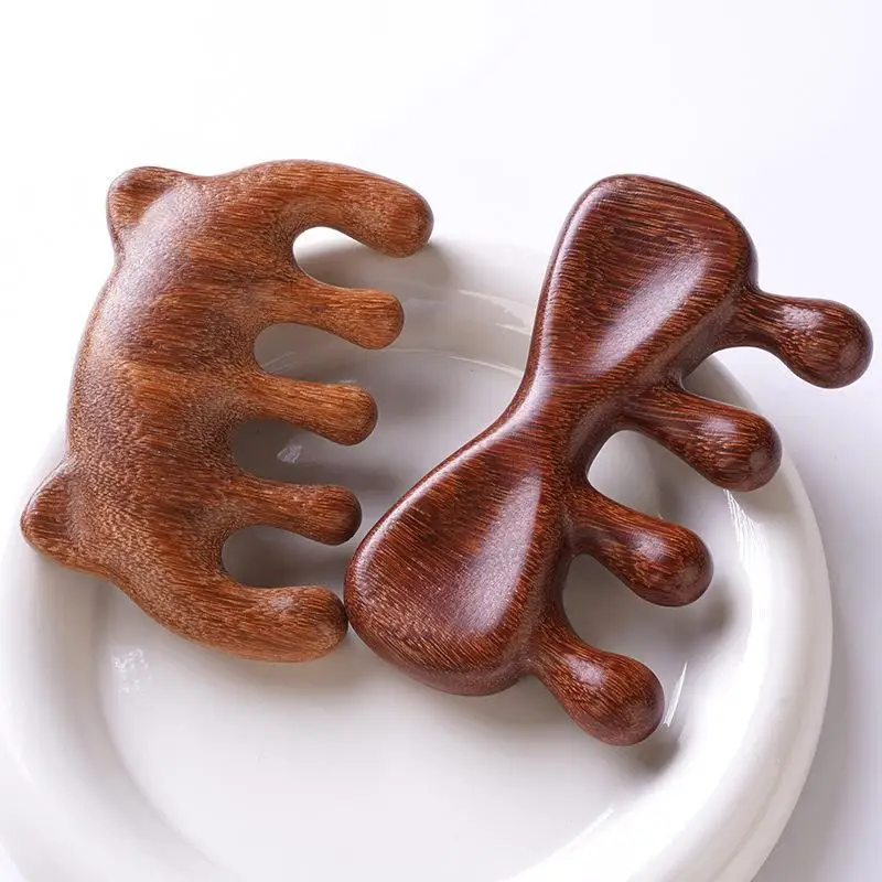 Sandalwood Gua Sha Tool For Face Body Foot Massage Lymphatic Drainage Trigger Point Self Care Gift