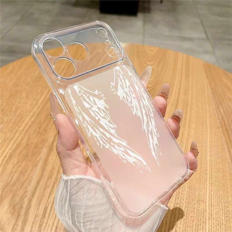 Luxury Cute Cartoon INS Cute Pixel Angel Baby Phone Case For iPhone 18 17 16 15 14 13 12 11 Pro MAX Plus 17air Transparent Cover - view 4