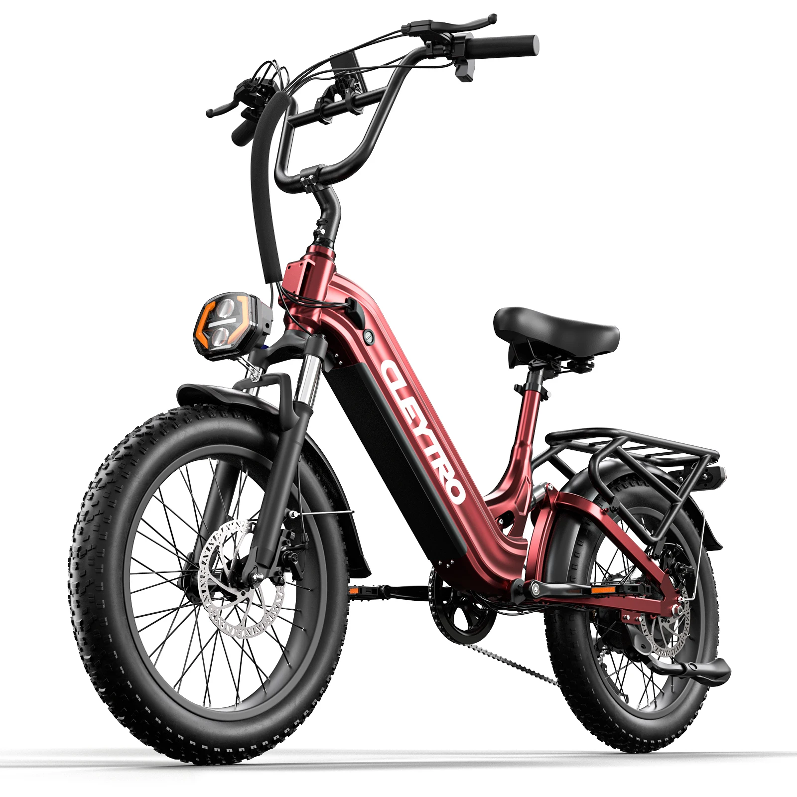 Cleytro XC20 E-Bike für Erwachsene, 20-Zoll-Reifen, 500W Motor, 48V 15,6Ah Batterie, Reichweite von 40-100 km, Vollfederung, Scheibenbremsen