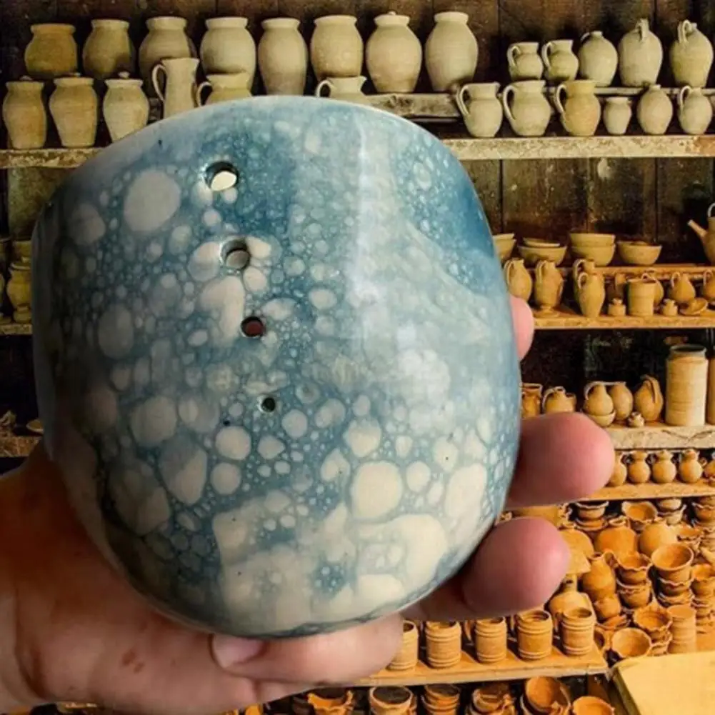 كوب متجرد عشبة الفخار مصنوع يدويًا وعاء متجرد عشبة الفخار مع أحجام مستديرة مختلفة لفعالية لسهولة المطبخ #4