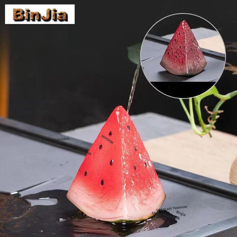 

Creative Color-changing Watermelon Tea Pet Luxury Tea Sculpture Tea Figurine Play Toys Tea Statue Ornaments Accessories Gift