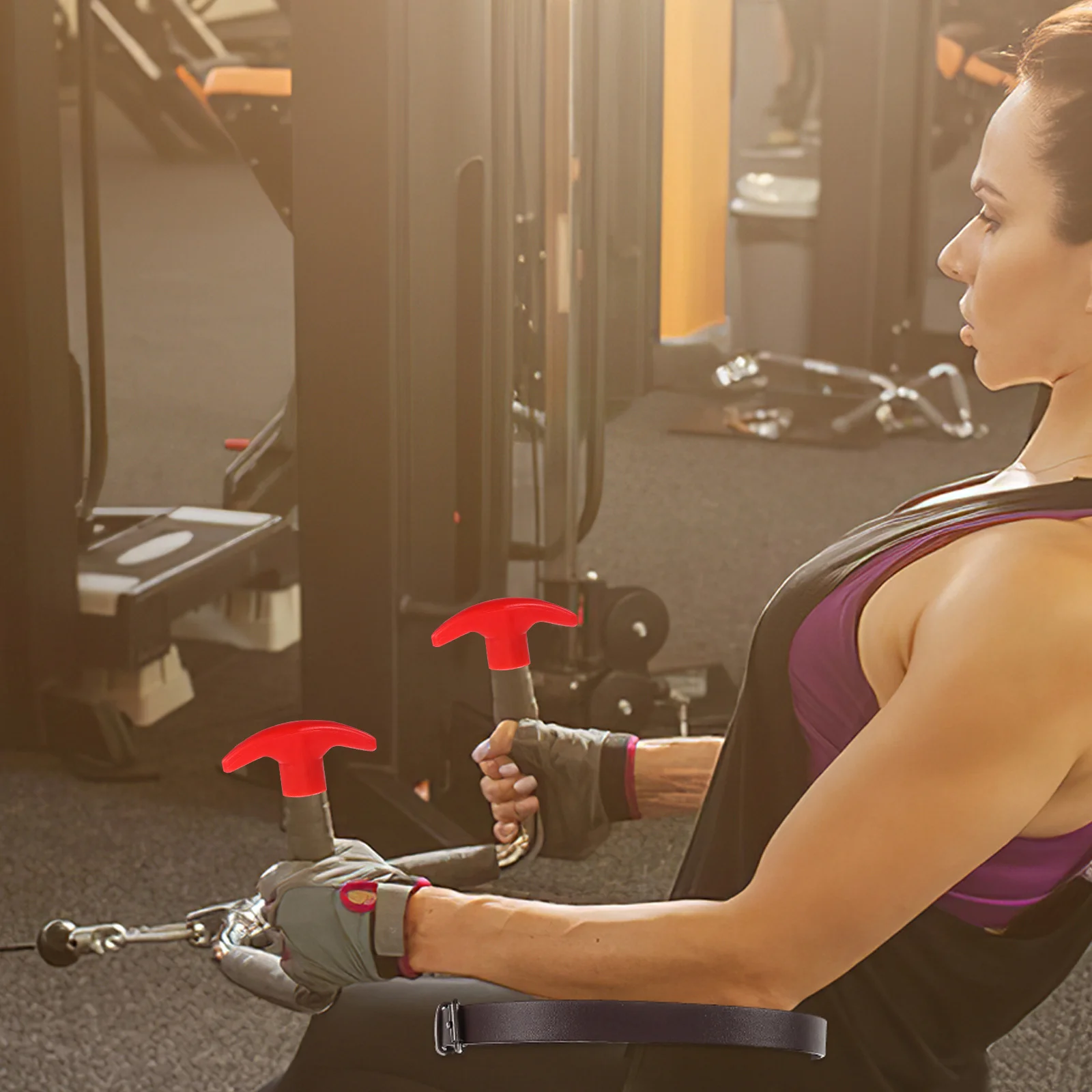 

2pcs Gym Rotating Handles Fitness Equipment Handle M8 M10 Ball Head Pin T-Handle Grip Pp Pa Material For Home Workout