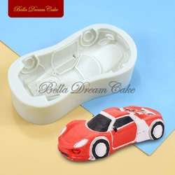Large 3D Racing Car Design Silicone Mold DIY Chocolate Fondant Mould Birthday Party Cake Decorating Tools Baking Accessories