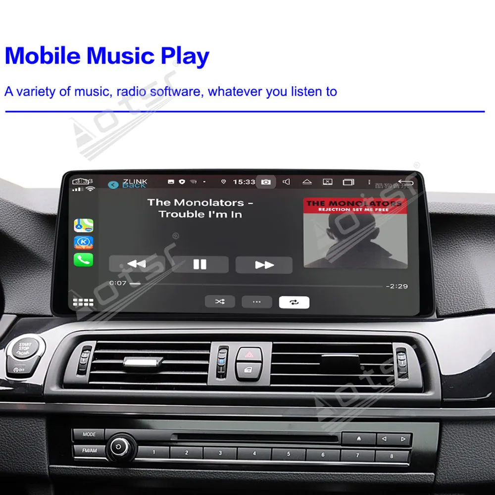 12.9 "لينكس CarPlay راديو السيارة لسيارات BMW 5 Series 2009-2017 CIC NBT شاشة تعمل باللمس مشغل وسائط متعددة نظام تحديد المواقع والملاحة رئيس وحدة DSP BT