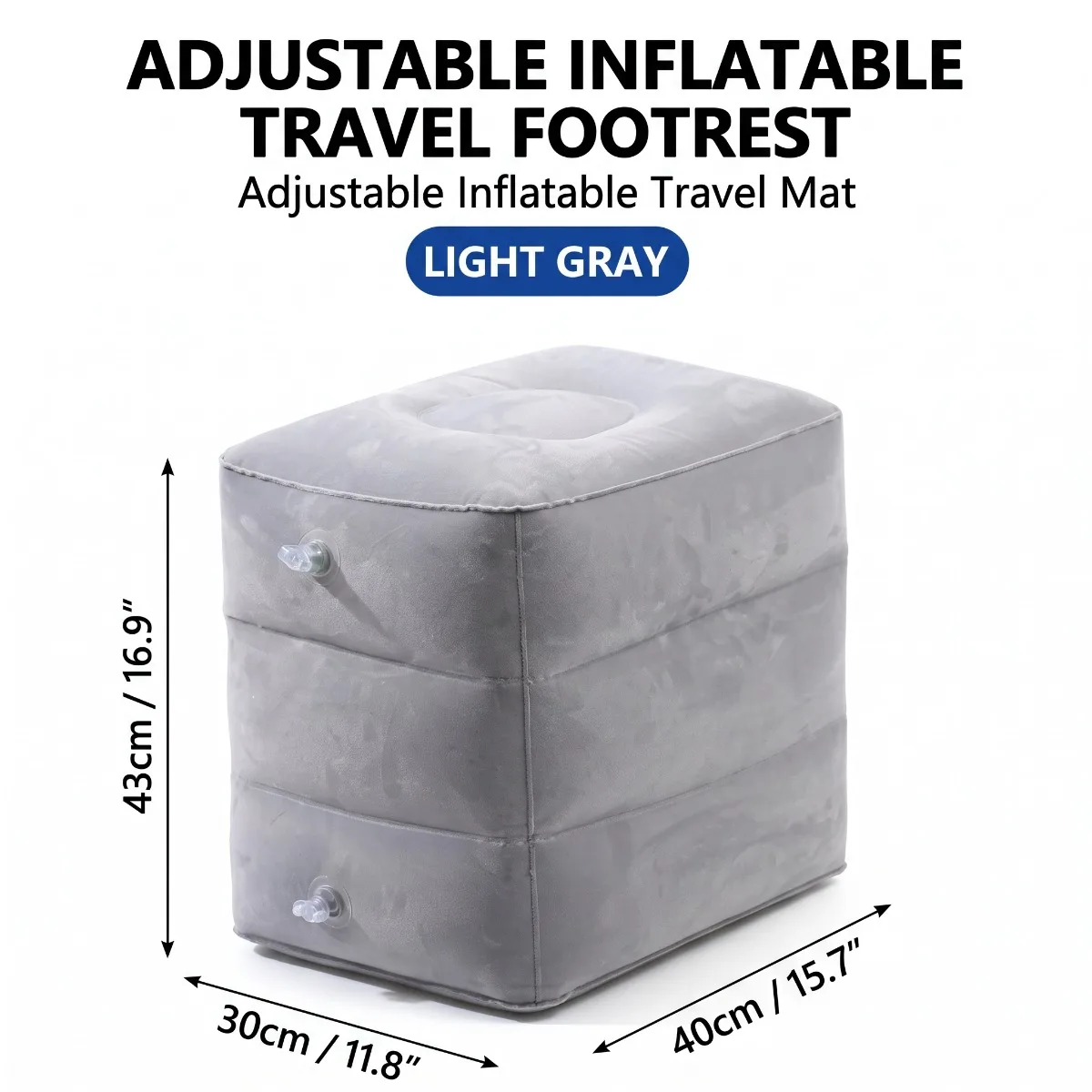 Inflatable Foot Rest for Travel, Portable Footstool for Airplane and High-Speed Rail, Office Nap Leg Rest, Foot Pad, with Pump