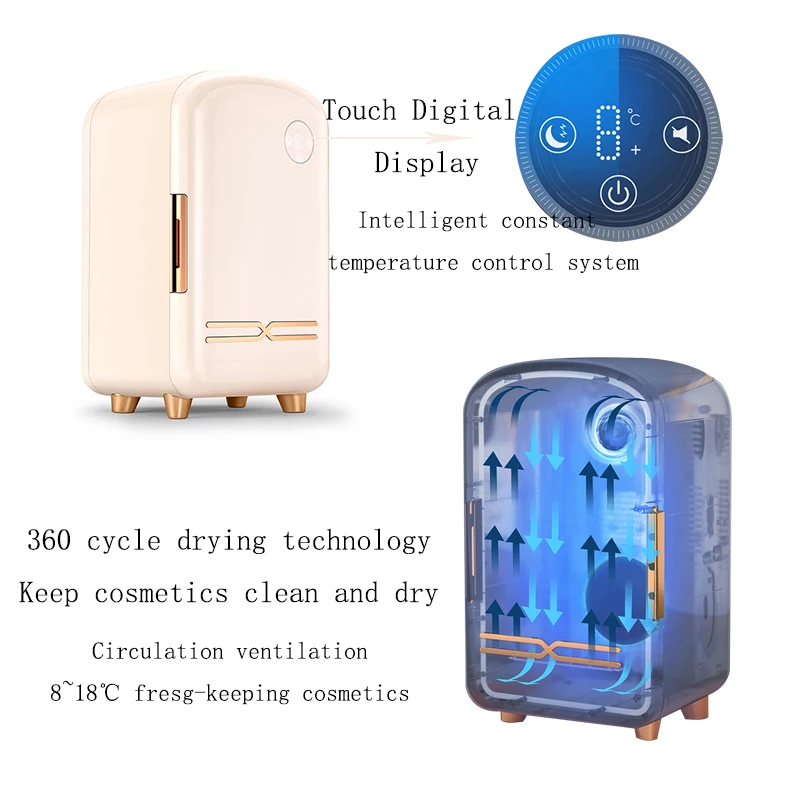Home Fridges 12 Liter Mini Beauty Fridge Refrigerator for Skincare and  Cosmetics