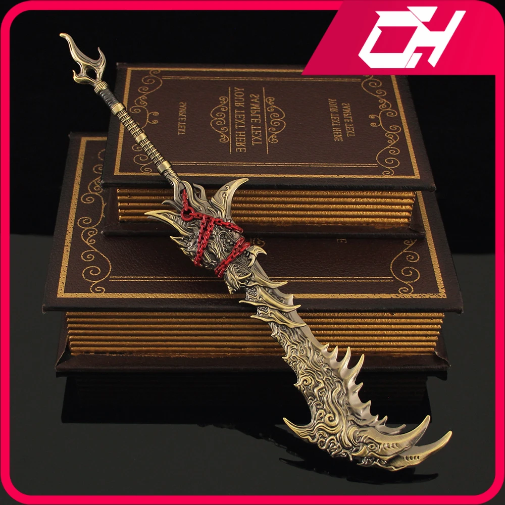 30cm naraka bladepoint exiled estrela lobo brinquedo jogo periférico modelo de metal samurai espada ornamentos coleção artesanato brinquedos presentes brinquedos