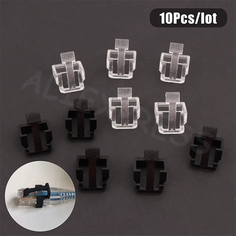 

RJ45 Cable Repair Parts: Network Cable Crystal Head Buckle Replaceable Plug Shield