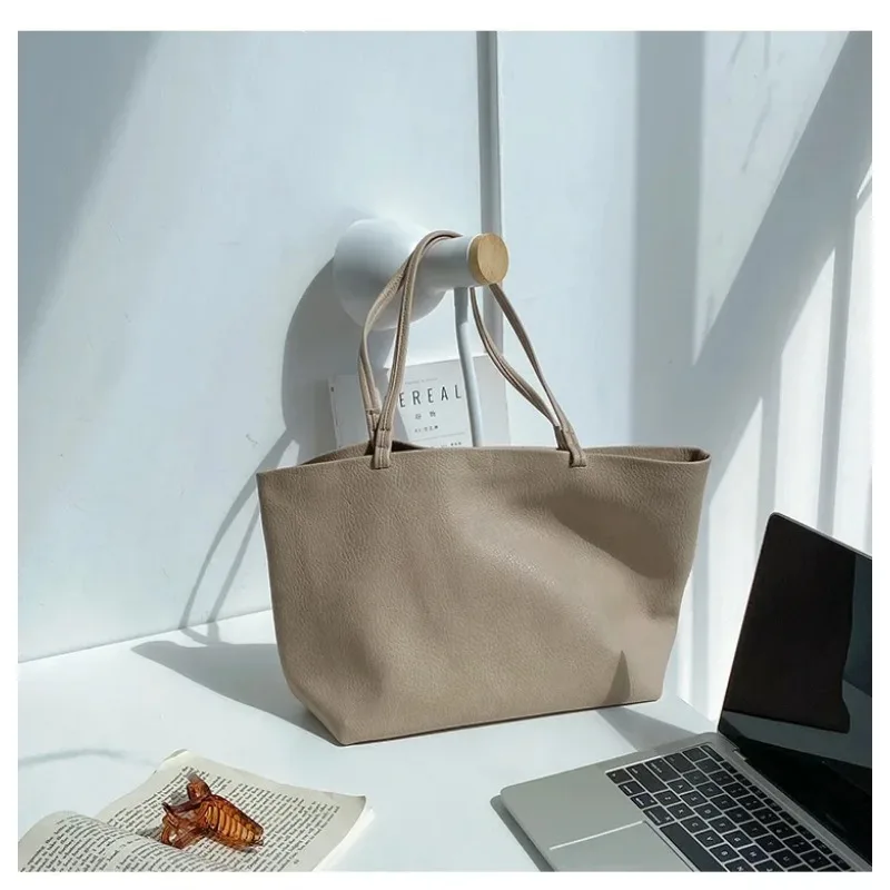 Sac à Main en Cuir PU de Grande Capacité pour Femme, Fourre-Tout Solide de Bonne Qualité, Petit Sac Bandoulière