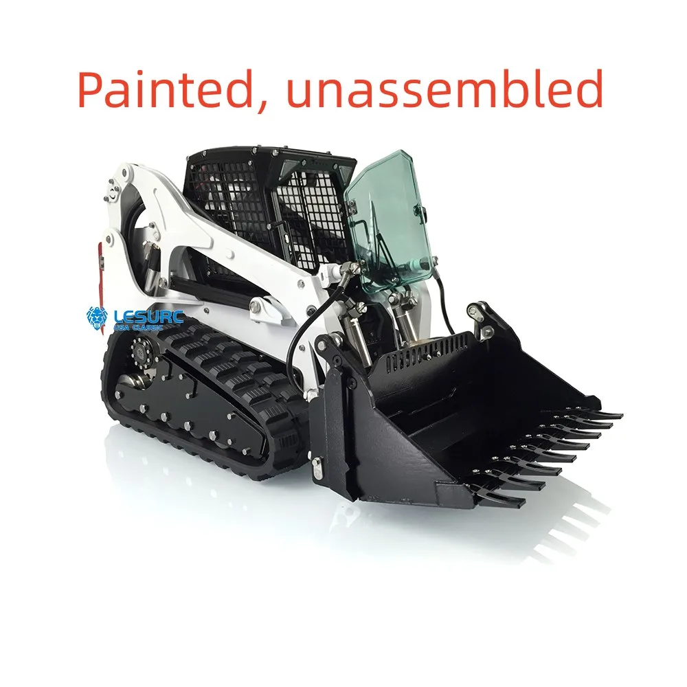 LESU 1/14 المعادن RC محمل هيدروليكي الزاحف Skid-Steer Aoue LT5 لتقوم بها بنفسك شاحنة التحكم عن بعد سيارة نموذج أضواء اللعب في الهواء الطلق