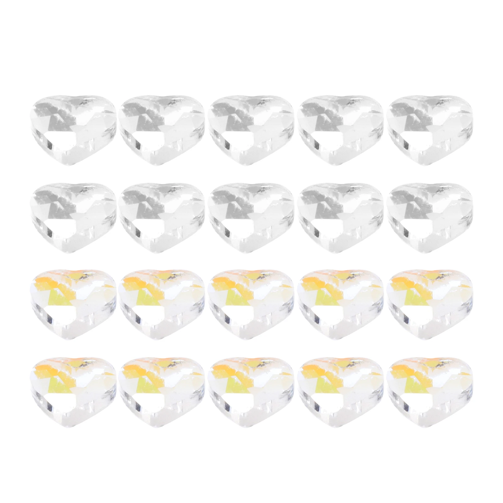 

10 Pcs Heart Shaped Crystal Gems Tooth Decorations Sparkly Teeth Crystals Dental Jewelry Kit Women Girls Dating Prom Banquet Bar