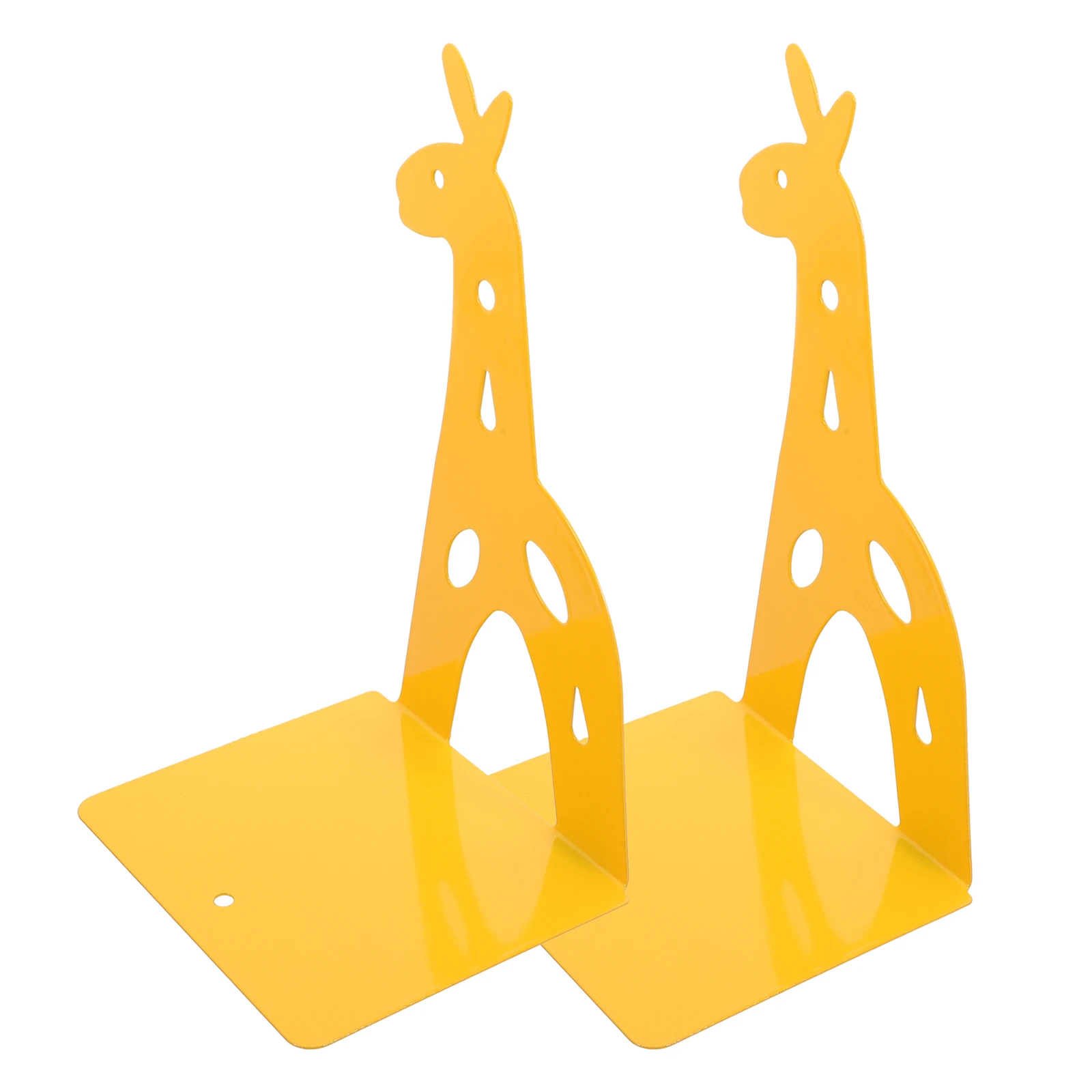 

1 Pair Long Neck Giraffe Metal Bookends Antislip Book Supports For Home Office Library Magazines Files Cd Shelves Rack