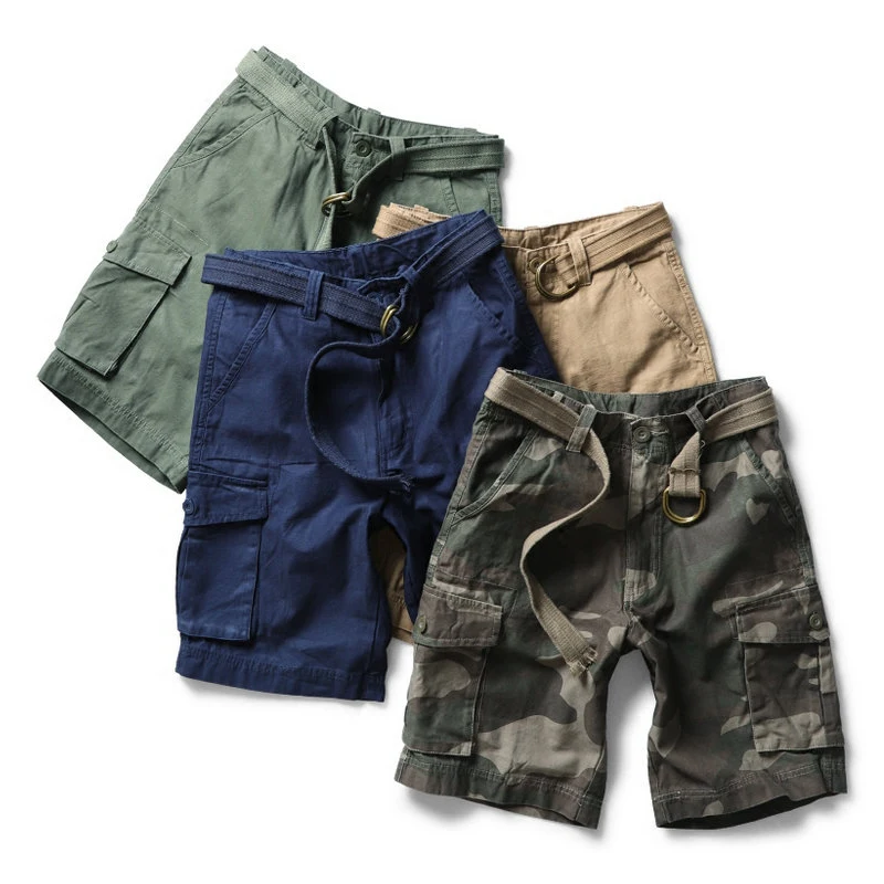 2023 New Men Army Military Tactical Shorts Casual Multi-Pocket Male Cargo Shorts Homme S-XXL Drop Shipping ABZ199