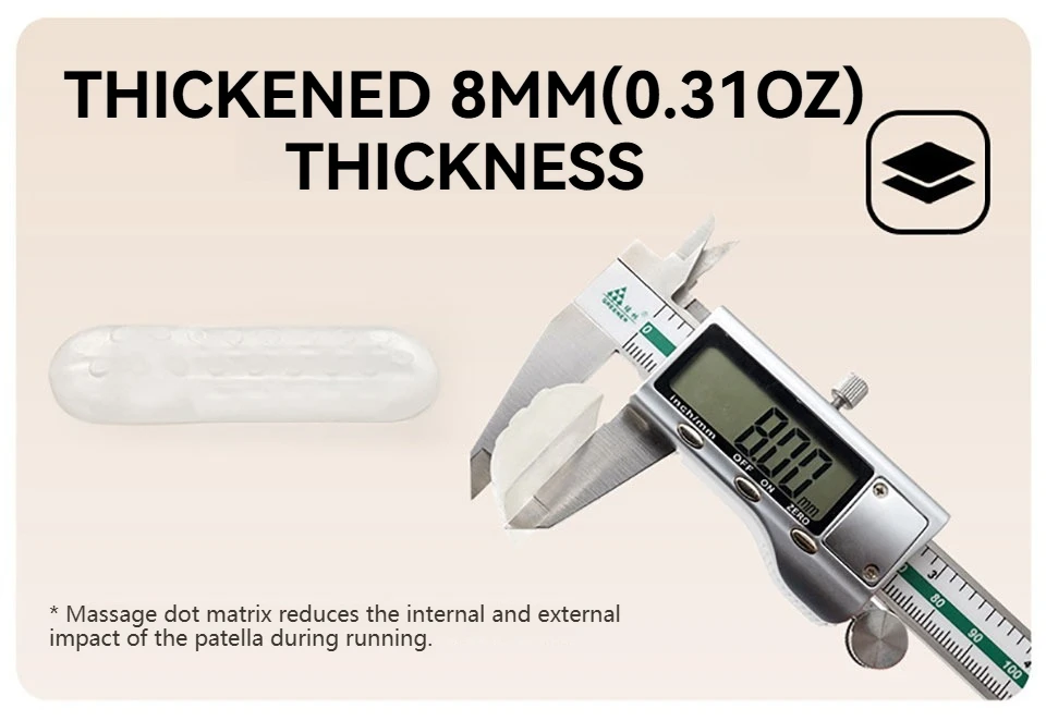 AOLIKES 1 Stück Neue Kniescheiben-Sehnenstütze für Damen & Herren, Verstellbare Kniebandage mit Gelkissen & Seitenstabilisatoren – Detail 13