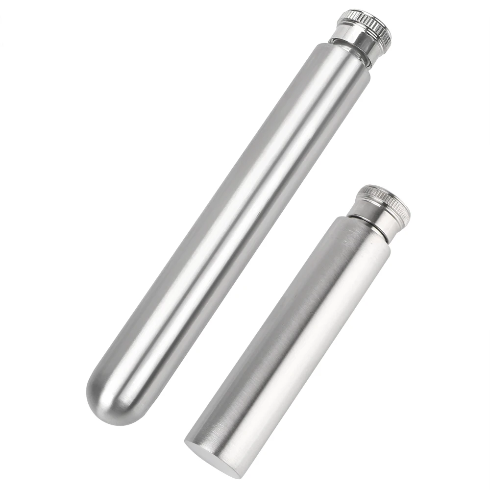 Stainless Steel Polished Round Bottom Tubular Wine Pot Wine Whisky Bottle 1oz/1.5oz Hip Flasks Wine Bottle Portable