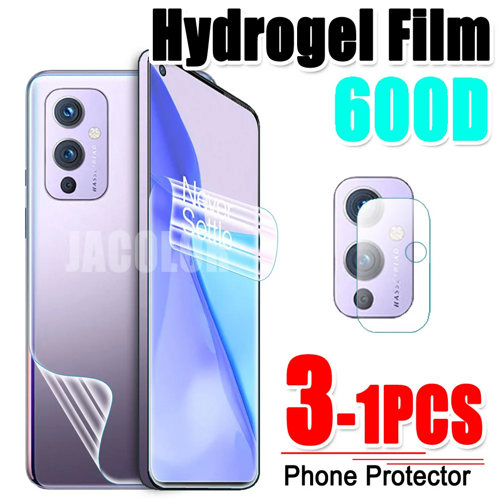 Hydrogel Film For Oneplus 9 Pro 9R 8 8T 8T+ Screen Gel Protector/Back Cover Safety Film/Camera Glass For Oneplus9 Oneplus8 9Pro