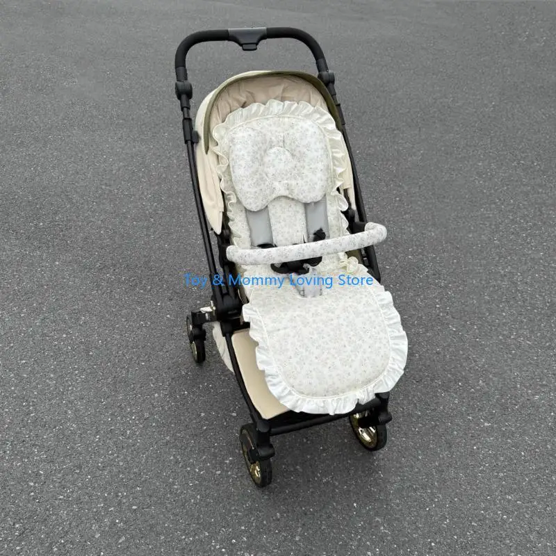 وسادة مقعد Y1QF للسفر لعربة الأطفال، قابلة للغسل في الغسالة، ماصة للرطوبة من الحرير الجليدي