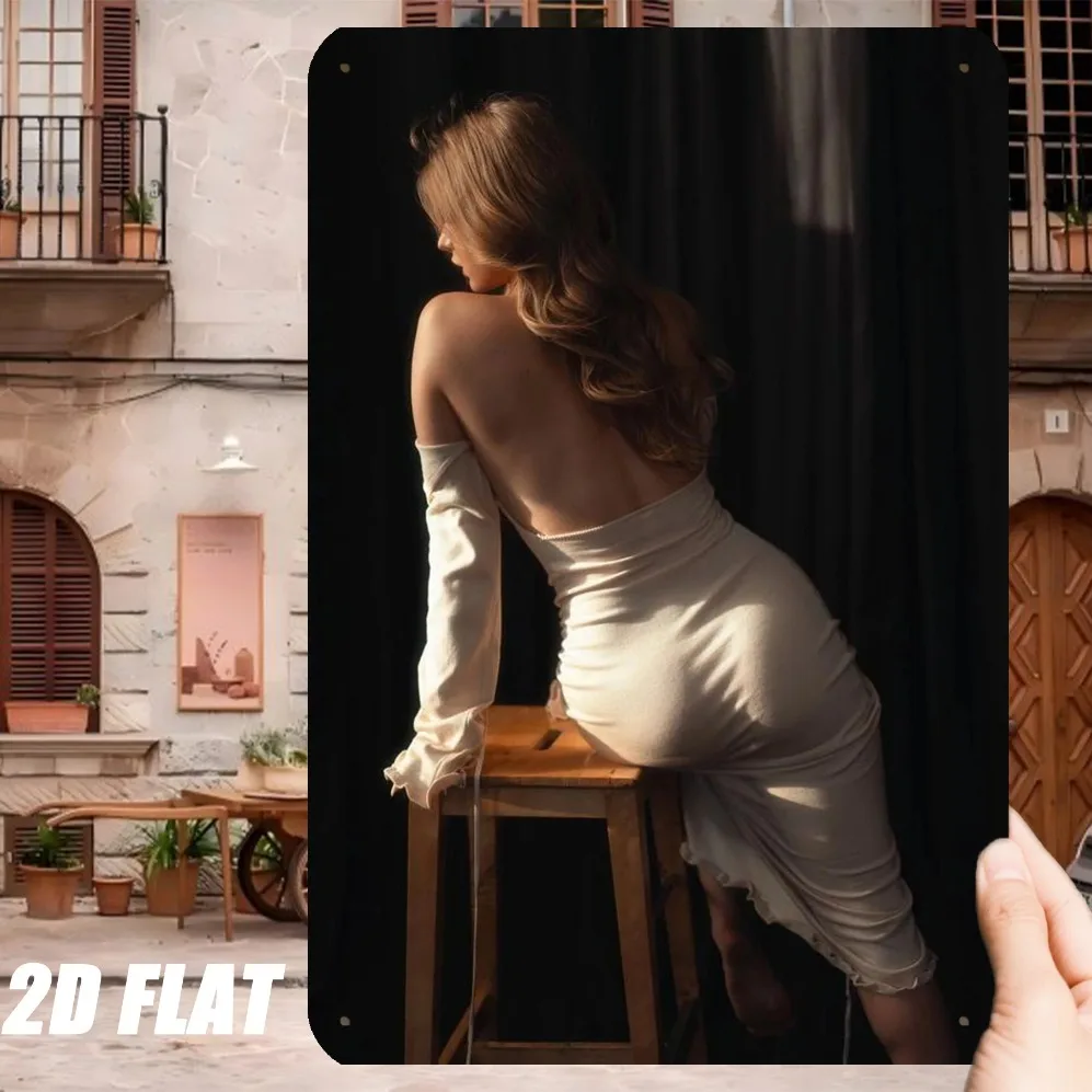 

Винтажная металлическая настенная табличка в стиле ретро, 8x12 дюймов, белая, без задней панели, для декора дома и бара