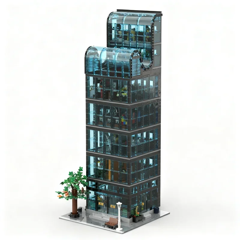 

NEW 3700PCS City Street View MOC Downtown Skyscraper Model DIY Creative Ideas Display Assembly Building Blocks Birthday Gift Set