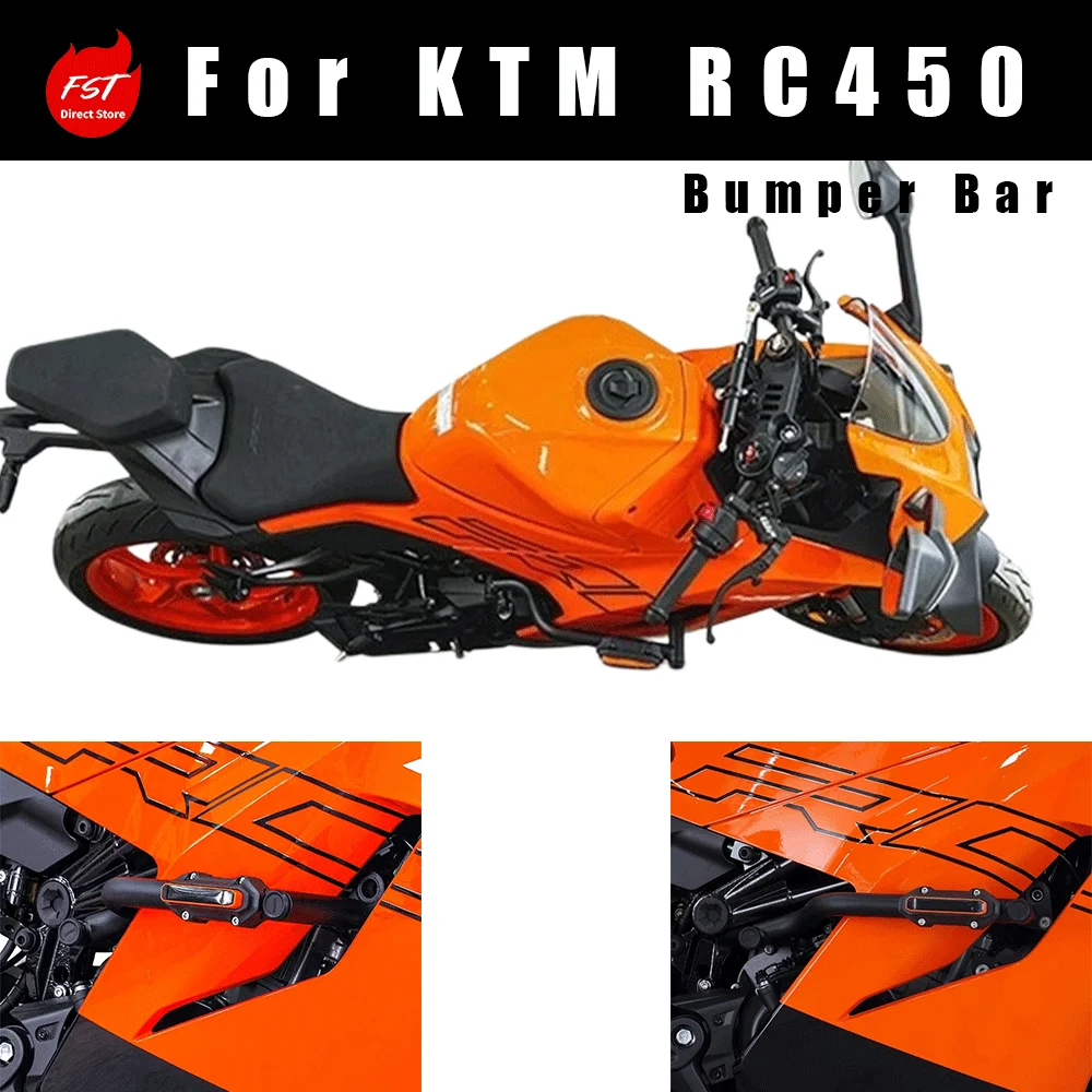 Race‑Spec Crash Bar Bumper Frame Anti‑Fall Sliders Mod Parts For KTM RC450 Motorcycle Accessories