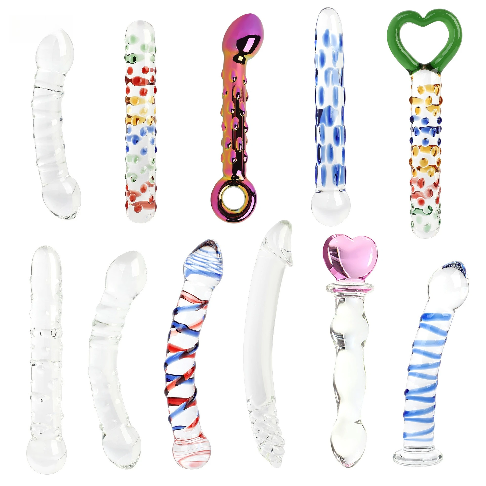 Glass Dildo for Women - Vaginal Massager & Anal Plug, Crystal Glass Anal Toy for Intimate Pleasure