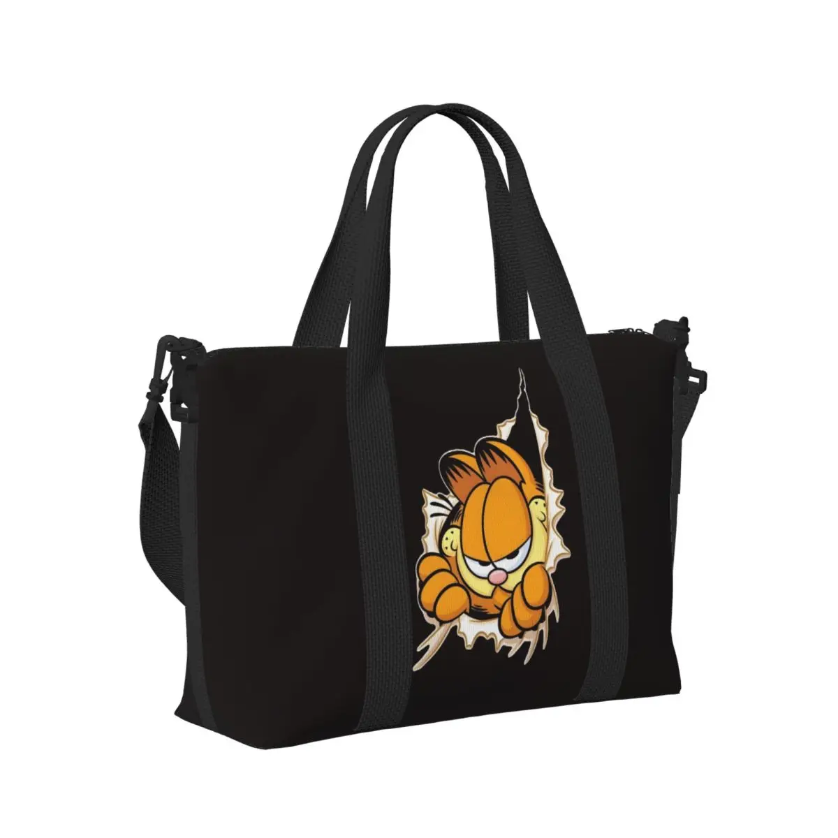 Изготовленная на заказ большая сумка G-Garfielded, женская большая вместительная сумка с милым котом, пляжная спортивная сумка на плечо, дорожная сумка