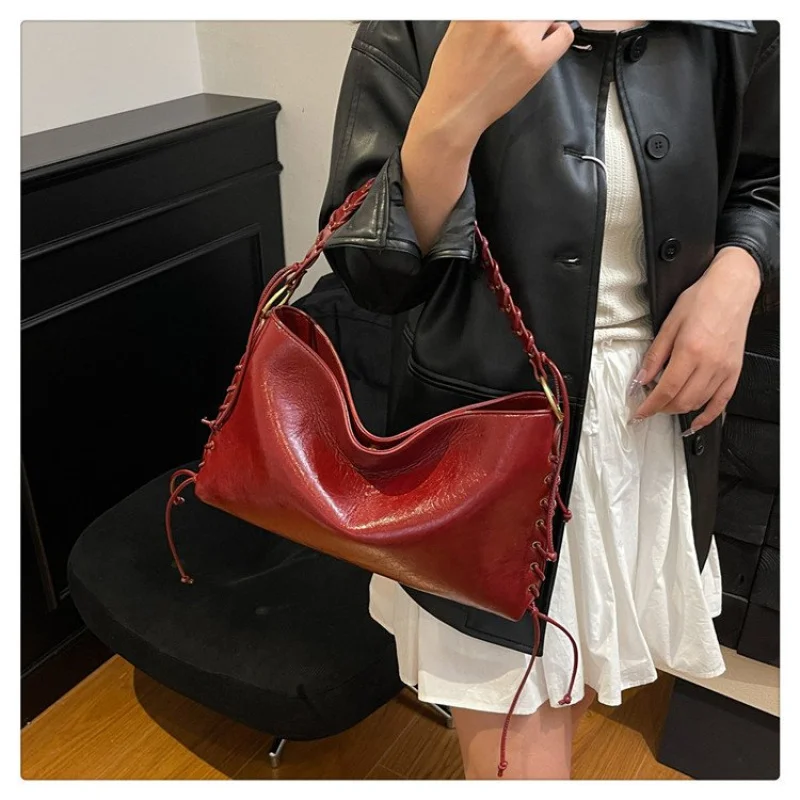 حقيبة ساعي نسائية مصنوعة من جلد الأفعى الجرسية المطبوع أنيقة من أندوررا الراقية تدوم طويلاً ونمط ناعم وواسع #4