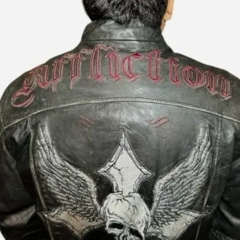 American Retro Affliction 가죽 자켓 오토바이 해골 크로스 자켓 남성 Y2K 뉴 하라주쿠 힙합 고딕 코트 스트리트웨어