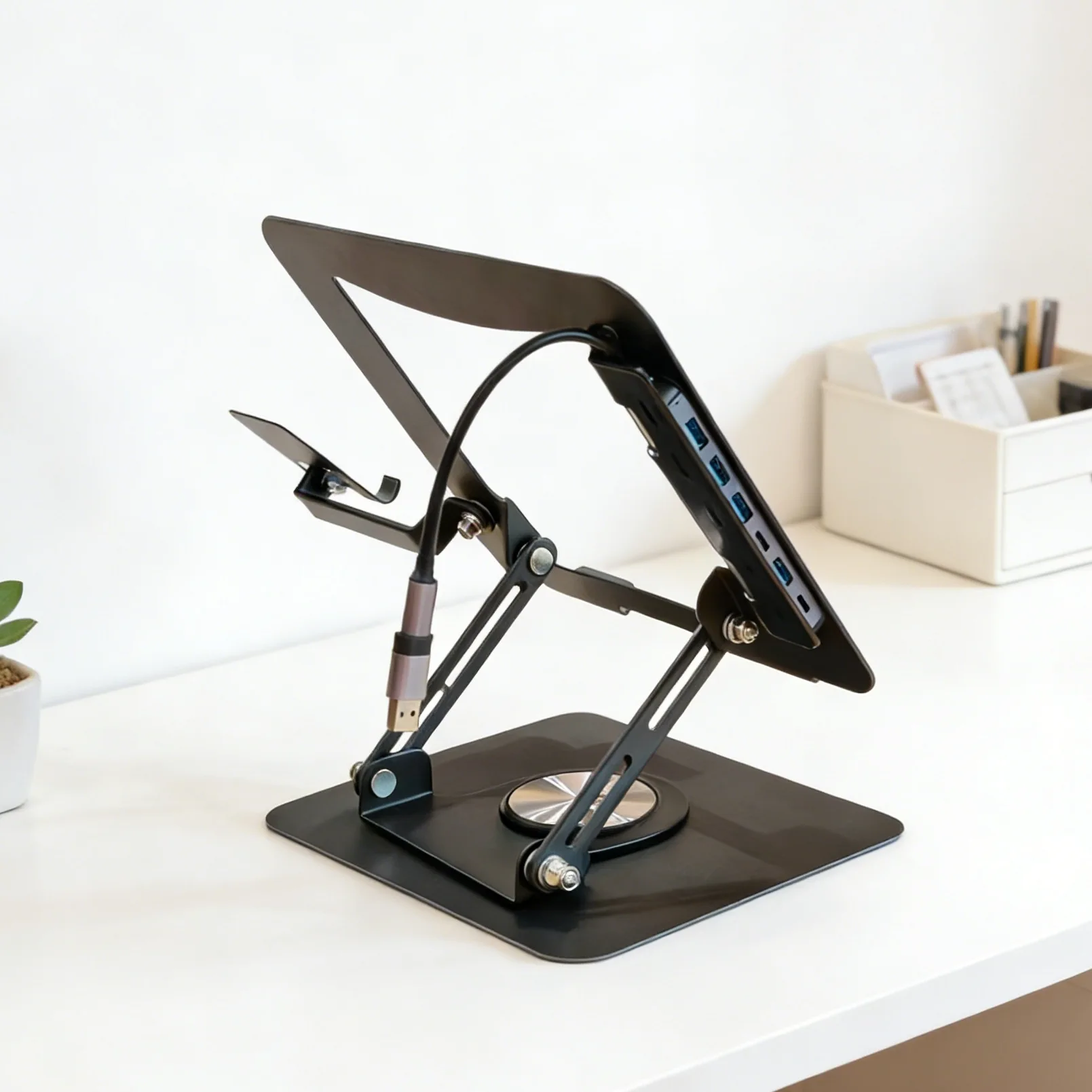New Laptop Stand Rotating 360 Degrees, Support Bracket For Heat Dissipation, Lifting Desktop, Height Increasing Vertical JJ3039