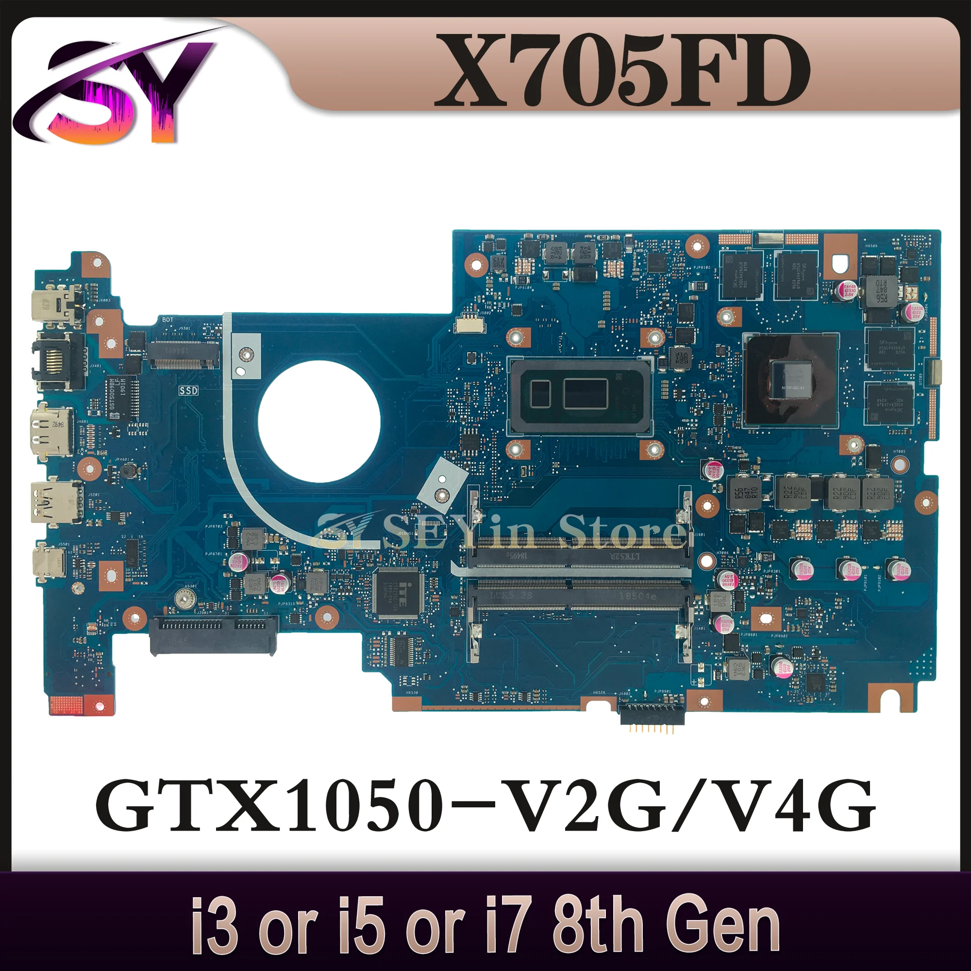 X705F Scheda Madre Per ASUS X705FD N705F M705F Scheda Madre Del Computer Portatile i3 i5 i7 8th Gen GTX1050-V2G/V4G