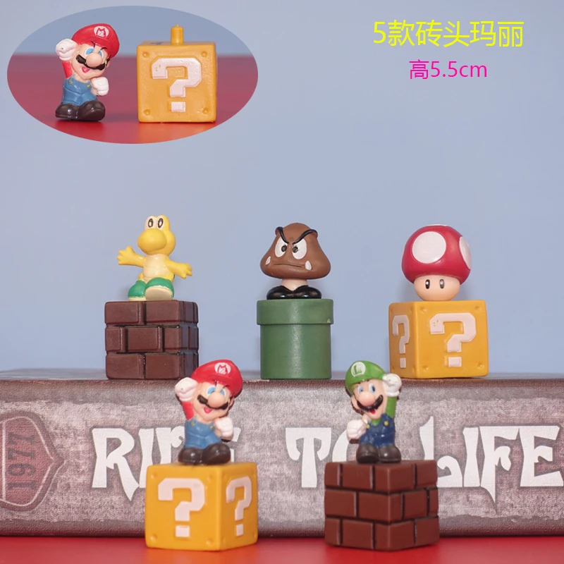 2023 New Super Mario Bros Game Yoshi Bowser Luigi brother Action Figure Collection Kids Toy Figures regali di natale