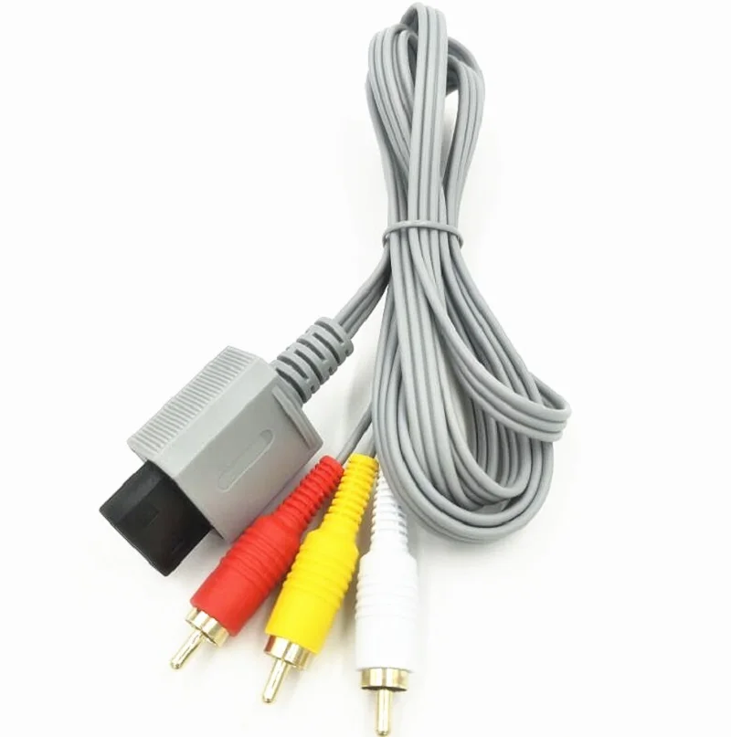 100 pièces 1.8m composant câble Audio vidéo AV Composite 3 câble RCA pour sortie vidéo principale 480p pour console Wii