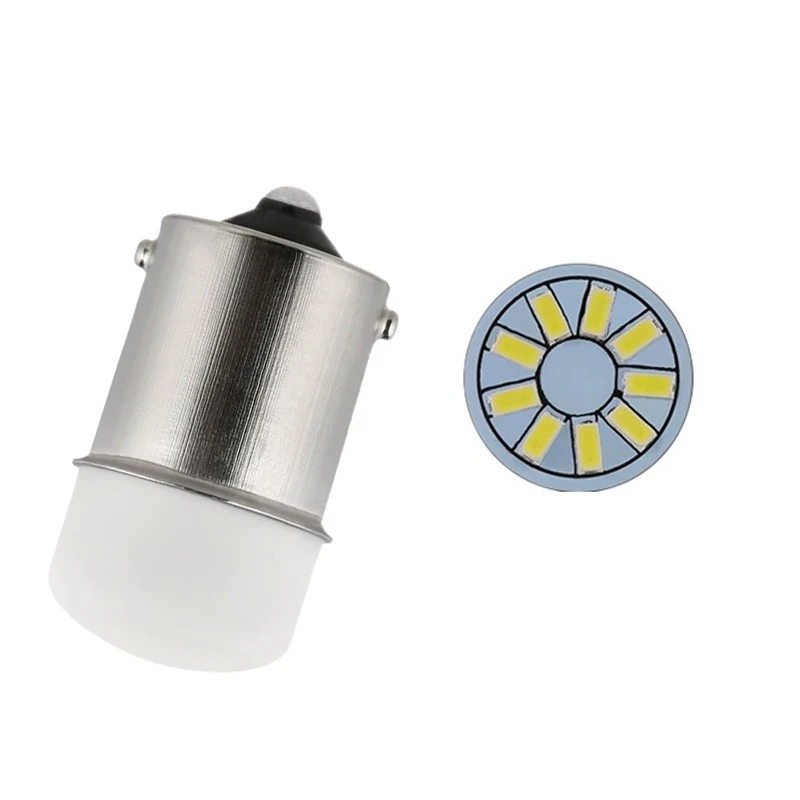 

100X Автомобиль 1156 BA15 1157 BAY15D 9 SMD 3014 Светодиодный защитный колпачок из смолы Задний стоп-сигнал Парковочная лампа DRL белый красный желтый 12 В до 18 В