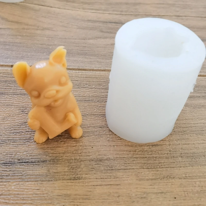 3D LOVE Little Dog Mold Epoxy Plaster Mold Making Soap Jewelry Drop shipping