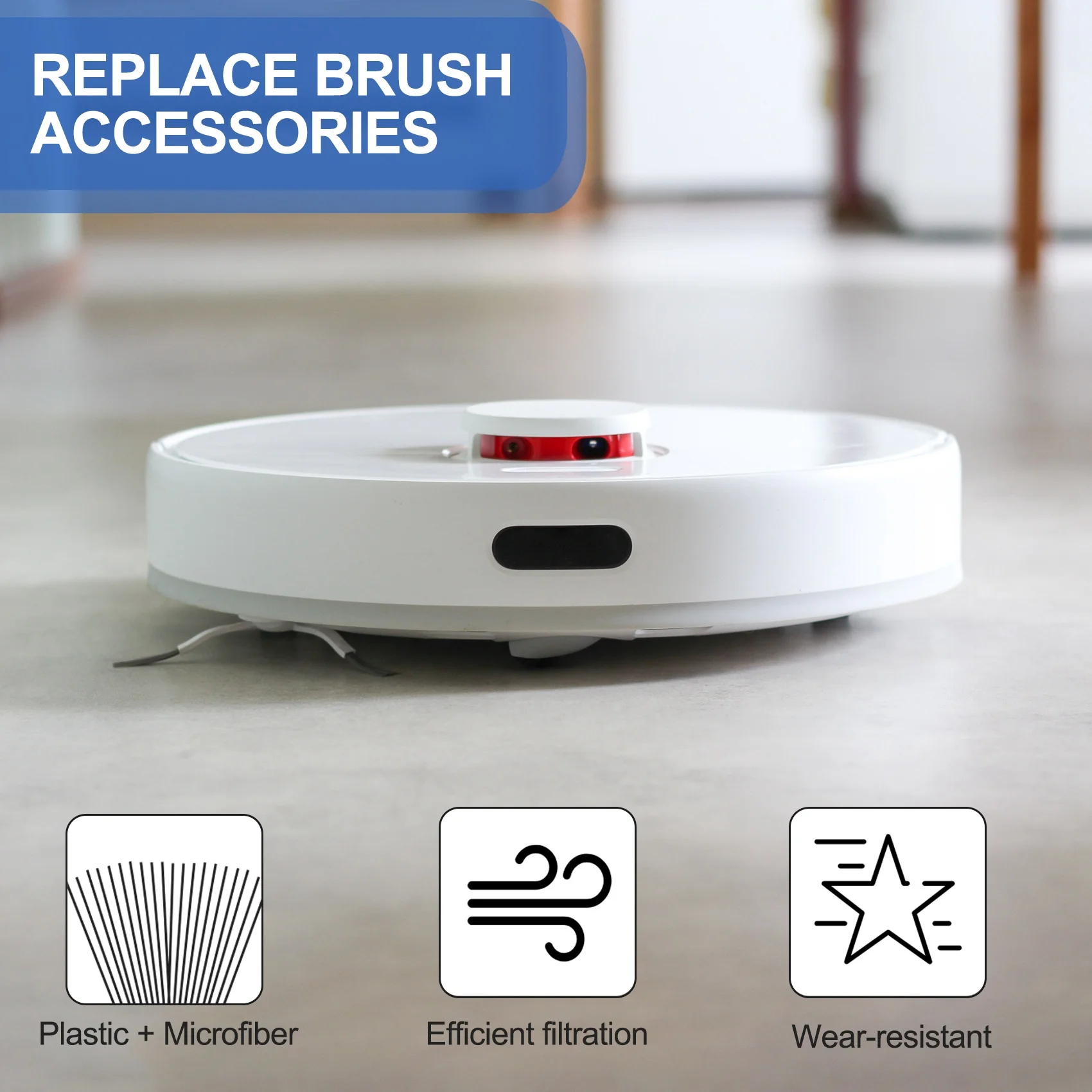 

AT51-15PCS For Dreame D10 Plus Gen 2 Robot Vacuum Cleaner Replacement Parts Washable Main Side Brush Mop Cloth Hepa Filter