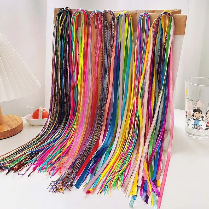 Mix Colorful 5-20Pcs Hair Braids Rope Strands For African Braid Girl DIY Ponytail Hair Ribbons Women Styling Hair Accessories