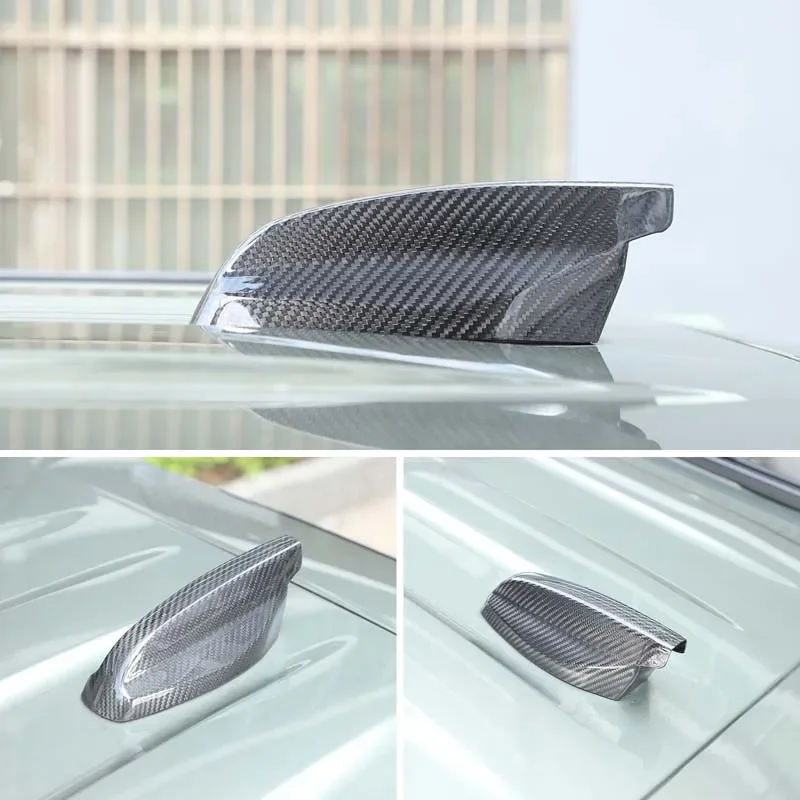 

Real Carbon Fiber Car Shark Fin Antenna Cover Trim Car Accessories For Land Rover Defender 90 110 130 2020-2024