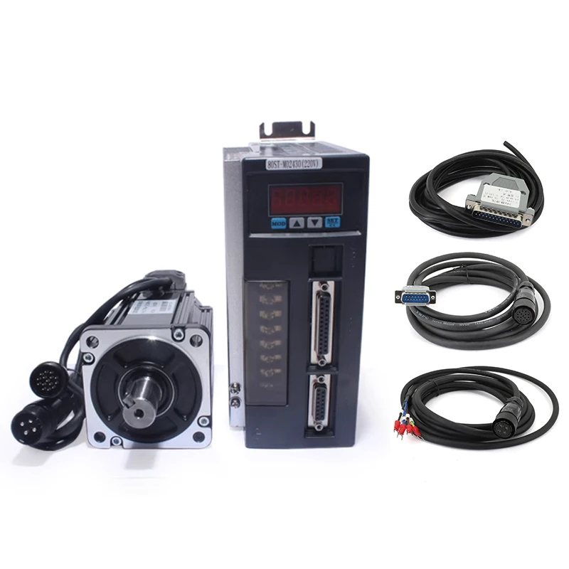 

80ST 220V 400W730W750W AC Servo motor 1.27N.M 2.39N.M 3.5N.M Single-phase motor AASD permanent magnet Matched Driver