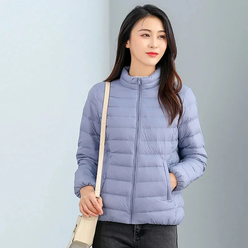 Down Jacket Women Parkas Fall/Winter 2024New Light Feather Warm Cotton Padded Coat Female Short Korean Outerwear Lightweight Top