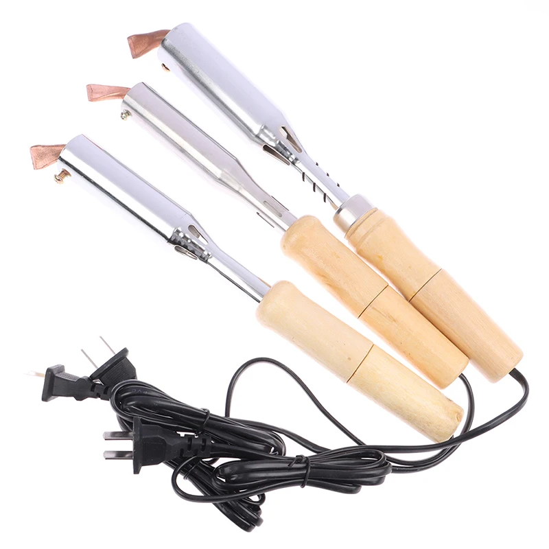 100W/150W/200W Electric Soldering Iron Solder Welding Chisel Tip Wood Handle Home Tool Soldering Gun