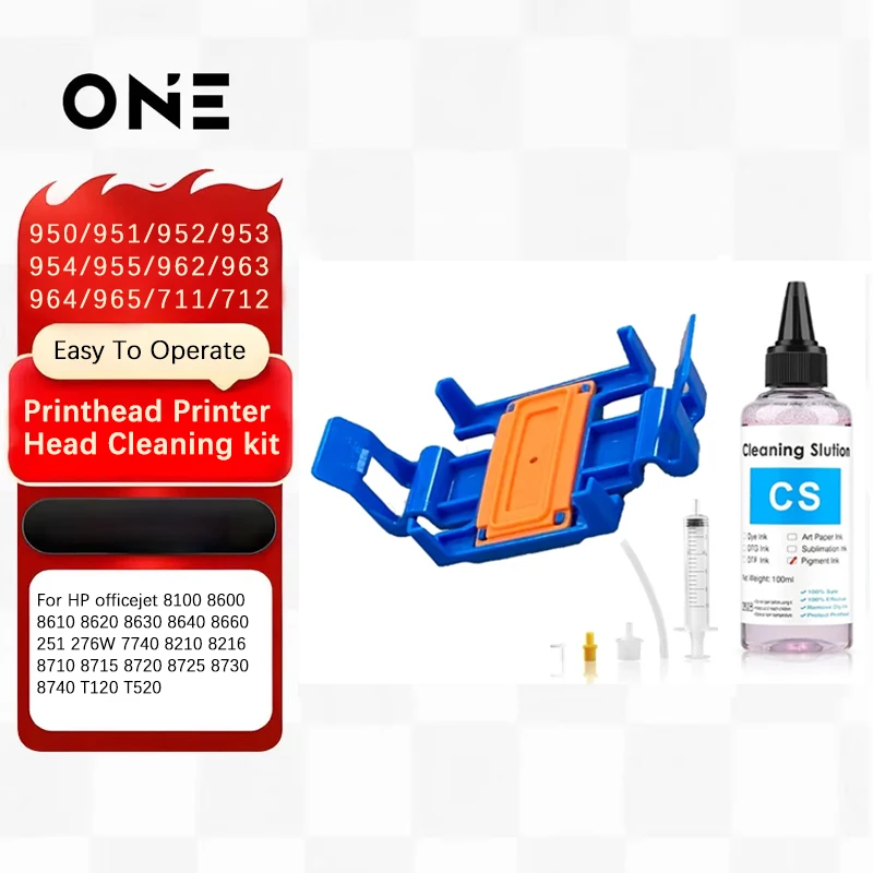 

950 951 952 953 954 955 962 711 712 Printer Head Printhead Cleaning Kit For HP 8100 8610 8600 8660 T120 T520 7740 7720 8210 8710