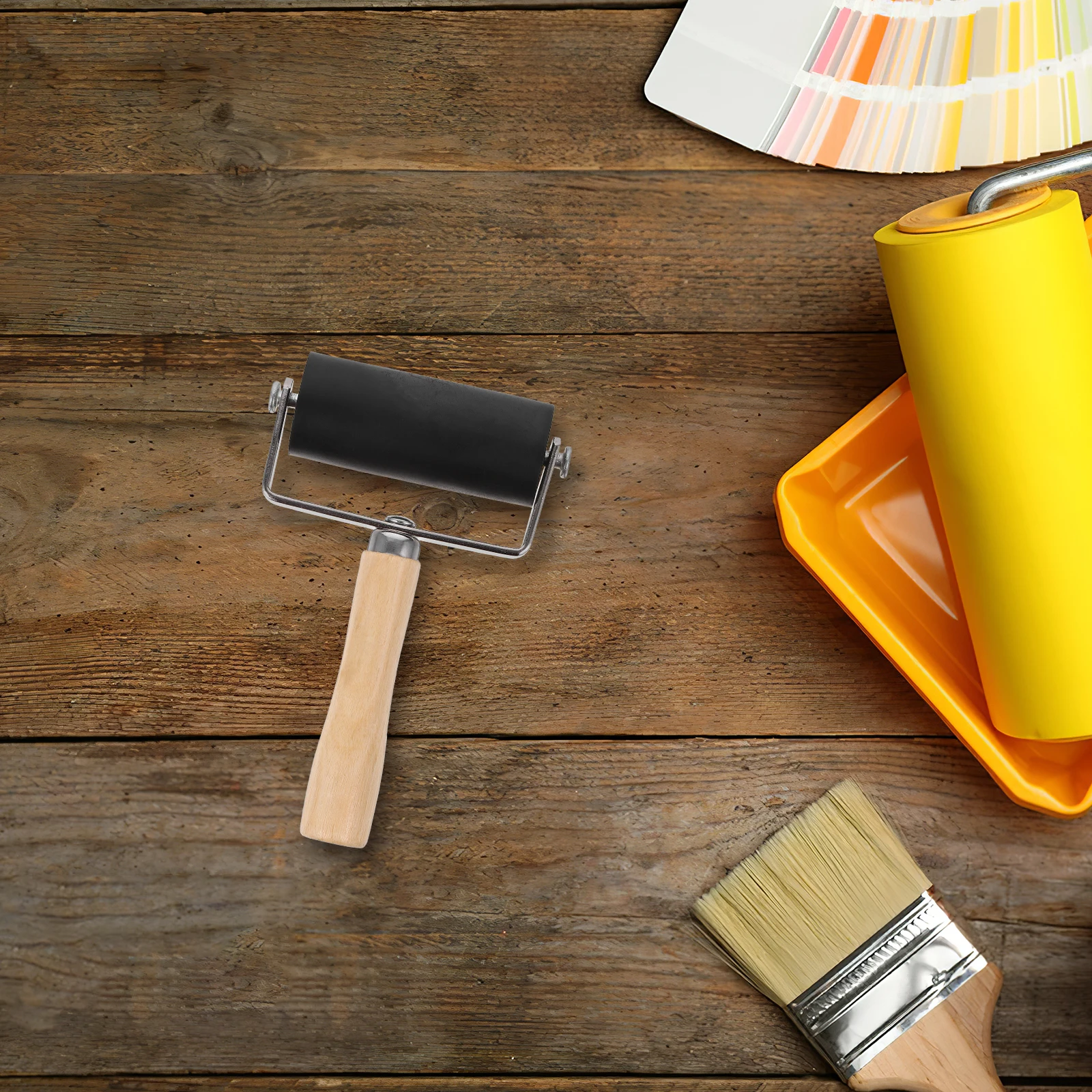 

3Pcs Portable Paint Roller Safe Ergonomic Design Essential Tool Stamping Brayers Rollers for Crafting